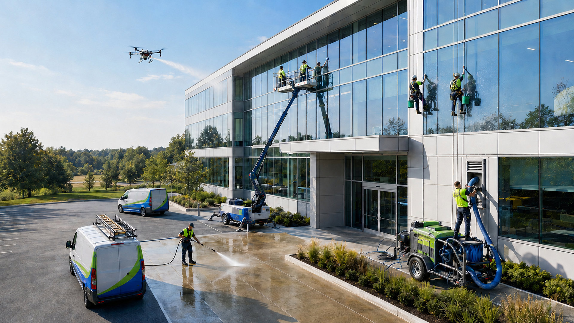 Commercial property exterior showcasing Air Tech Solutions services