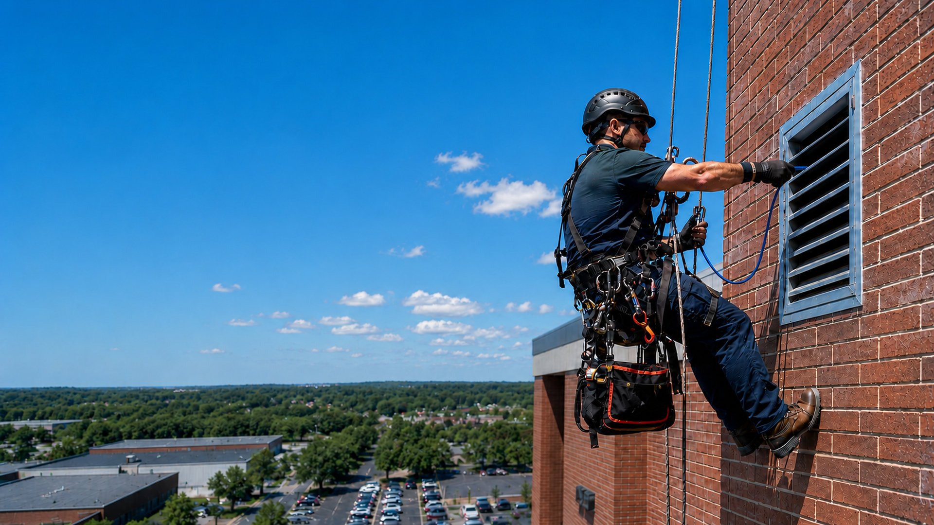 Commercial dryer vent cleaning in a multi-family property laundry room